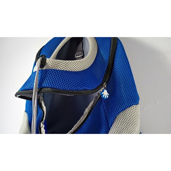 Dog Carrier Pet Sports Backpack Peek A Boo Hole Royal Blue Soft Side Adjustable - Picture 7 of 13